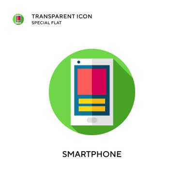 Akıllı telefon vektör simgesi. Düz çizim. EPS 10 vektörü.