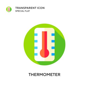 Termometre vektör simgesi. Düz çizim. EPS 10 vektörü.
