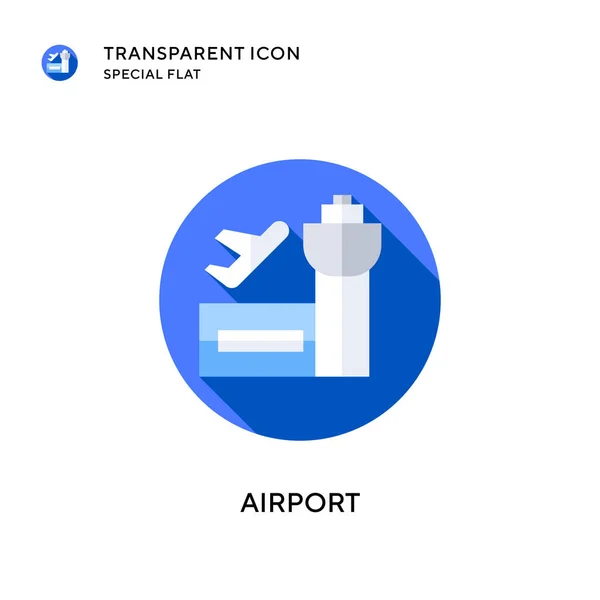 Airport Vector Icon Flat Style Illustration Eps Vector — Stock Vector