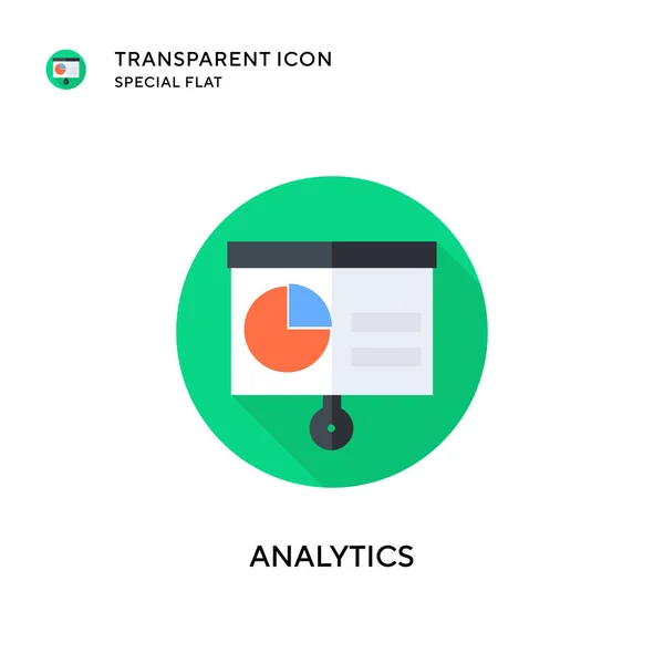 Icona Vettoriale Analitica Illustrazione Stile Piatto Vettore Eps — Vettoriale Stock