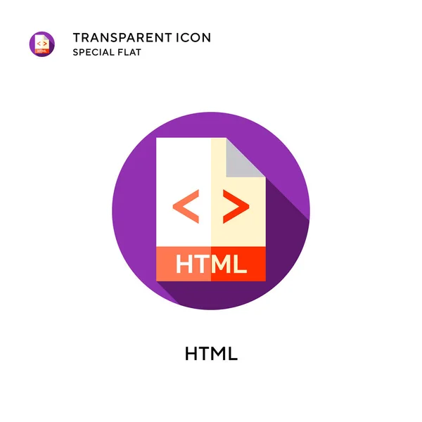 Εικονίδιο Διανύσματος Html Επίπεδη Απεικόνιση Στυλ Διανυσματικό Eps — Διανυσματικό Αρχείο
