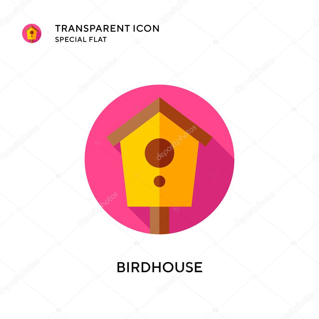 Birdhouse vector icon. Flat style illustration. EPS 10 vector.