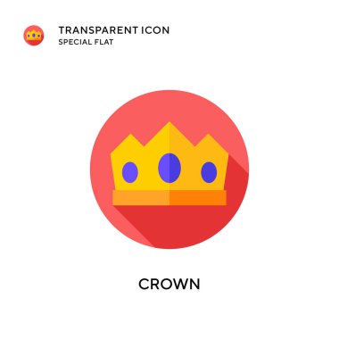 Crown vektör simgesi. Düz çizim. EPS 10 vektörü.