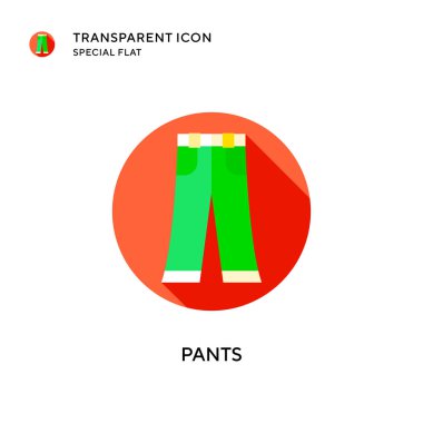 Pantolon vektör simgesi. Düz çizim. EPS 10 vektörü.