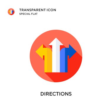 Yönler vektör simgesi. Düz çizim. EPS 10 vektörü.