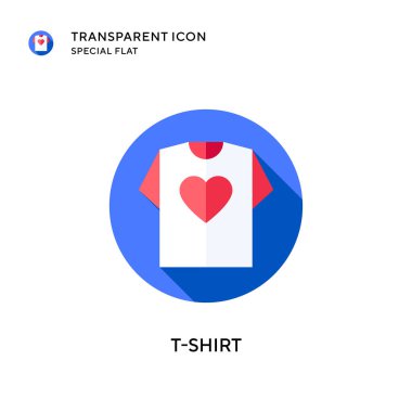 Tişört vektör simgesi. Düz çizim. EPS 10 vektörü.