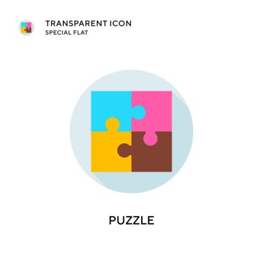 Bulmaca vektör simgesi. Düz çizim. EPS 10 vektörü.