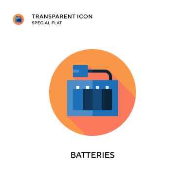Batarya vektör simgesi. Düz çizim. EPS 10 vektörü.