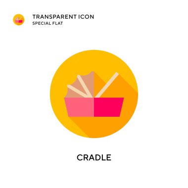 Beşik vektör simgesi. Düz çizim. EPS 10 vektörü.