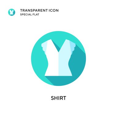 Gömlek vektör simgesi. Düz çizim. EPS 10 vektörü.