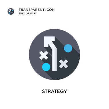 Strateji vektör simgesi. Düz çizim. EPS 10 vektörü.