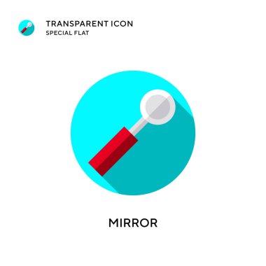 Ayna vektör simgesi. Düz çizim. EPS 10 vektörü.