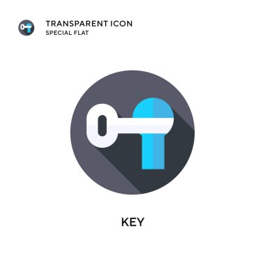 Anahtar vektör simgesi. Düz çizim. EPS 10 vektörü.