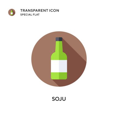 Soju vektör simgesi. Düz çizim. EPS 10 vektörü.