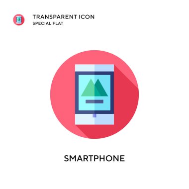 Akıllı telefon vektör simgesi. Düz çizim. EPS 10 vektörü.