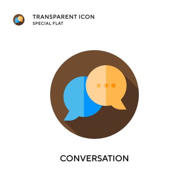 Konuşma vektör simgesi. Düz çizim. EPS 10 vektörü.