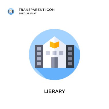Kütüphane vektör simgesi. Düz çizim. EPS 10 vektörü.