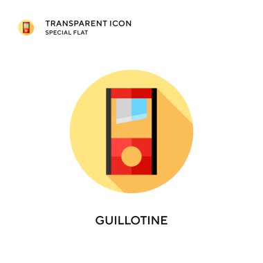 Giyotin vektör ikonu. Düz çizim. EPS 10 vektörü.