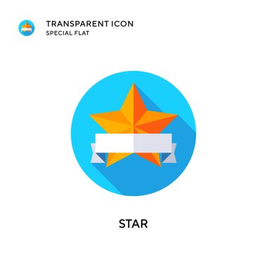 Yıldız vektör simgesi. Düz çizim. EPS 10 vektörü.