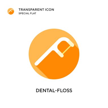 Diş ipi vektör simgesi. Düz çizim. EPS 10 vektörü.