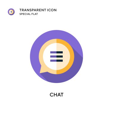 Sohbet vektörü simgesi. Düz çizim. EPS 10 vektörü.