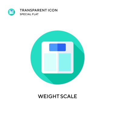 Ağırlık ölçekli vektör simgesi. Düz çizim. EPS 10 vektörü.