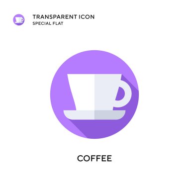 Kahve vektörü ikonu. Düz çizim. EPS 10 vektörü.