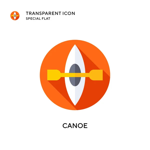 Canoe vector icon. Flat style illustration. EPS 10 vector.