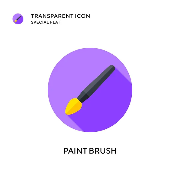 Paint Brush Vector Icoon Platte Stijl Illustratie Eps Vector — Stockvector