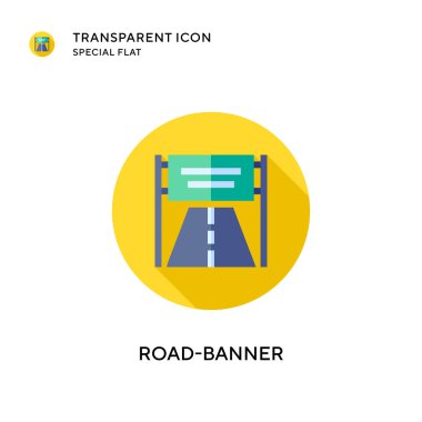 Yol simgesi vektör simgesi. Düz çizim. EPS 10 vektörü.