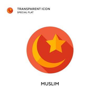 Müslüman vektör simgesi. Düz çizim. EPS 10 vektörü.