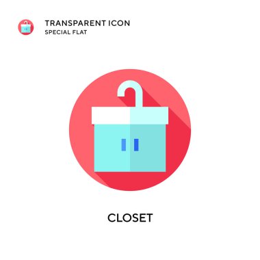 Dolap vektör simgesi. Düz çizim. EPS 10 vektörü.