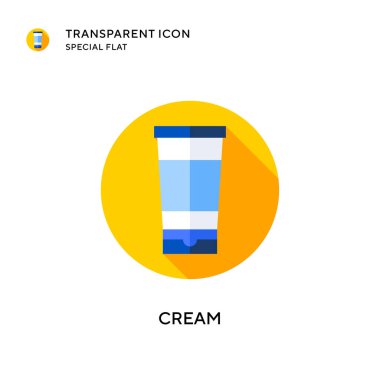 Krem vektör simgesi. Düz çizim. EPS 10 vektörü.