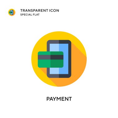 Ödeme vektör simgesi. Düz çizim. EPS 10 vektörü.