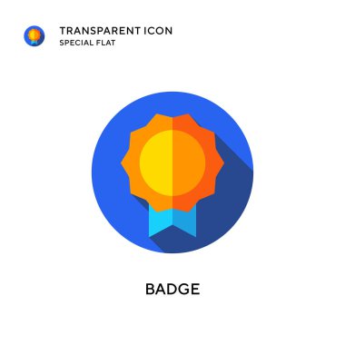 Rozet vektör simgesi. Düz çizim. EPS 10 vektörü.