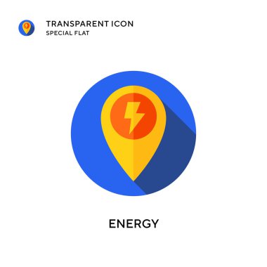 Enerji vektör simgesi. Düz çizim. EPS 10 vektörü.