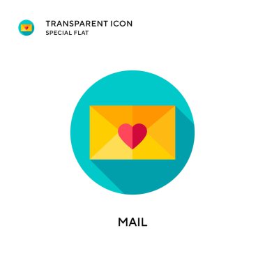 Posta vektör simgesi. Düz çizim. EPS 10 vektörü.