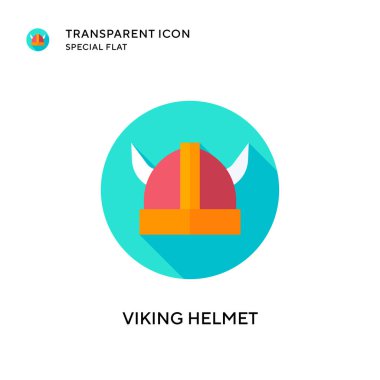 Viking miğfer vektör simgesi. Düz çizim. EPS 10 vektörü.