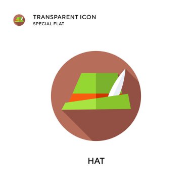 Şapka vektör simgesi. Düz çizim. EPS 10 vektörü.