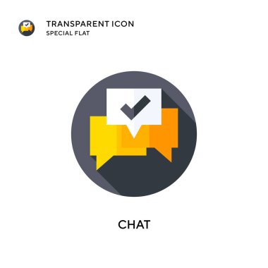 Sohbet vektörü simgesi. Düz çizim. EPS 10 vektörü.