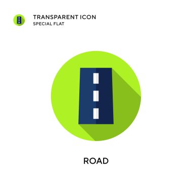 Yol vektör simgesi. Düz çizim. EPS 10 vektörü.