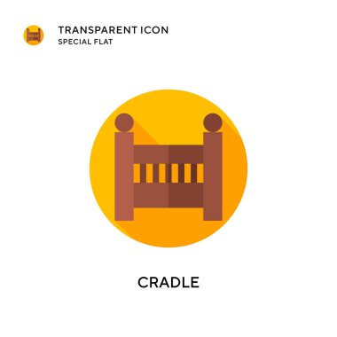 Beşik vektör simgesi. Düz çizim. EPS 10 vektörü.