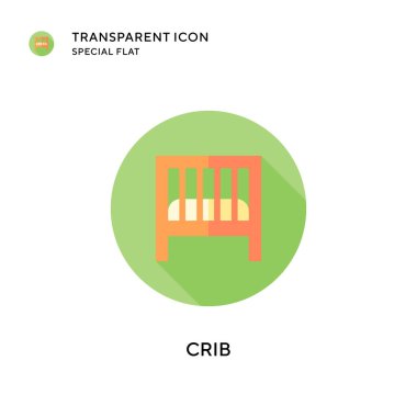 Beşik vektör simgesi. Düz çizim. EPS 10 vektörü.