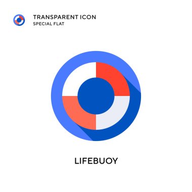 Lifebuoy vektör simgesi. Düz çizim. EPS 10 vektörü.