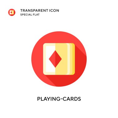 Oyun kartları vektör simgesi. Düz çizim. EPS 10 vektörü.