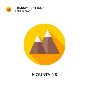 Dağlar vektör simgesi. Düz çizim. EPS 10 vektörü.