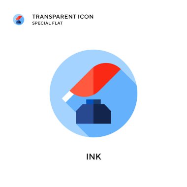 Mürekkep vektör simgesi. Düz çizim. EPS 10 vektörü.