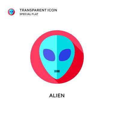 Uzaylı vektör simgesi. Düz çizim. EPS 10 vektörü.