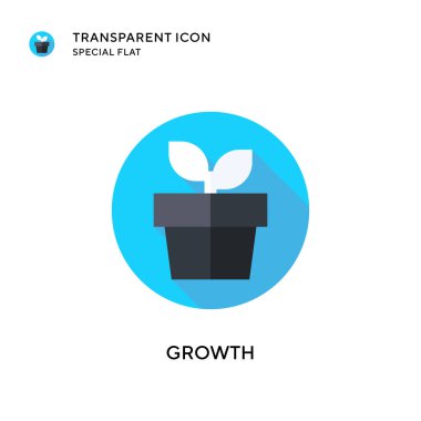 Büyüme vektör simgesi. Düz çizim. EPS 10 vektörü.