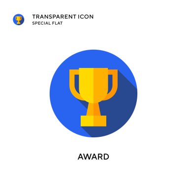 Ödül vektör ikonu. Düz çizim. EPS 10 vektörü.